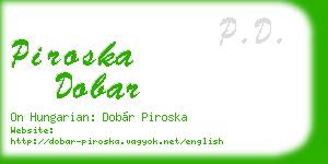 piroska dobar business card
