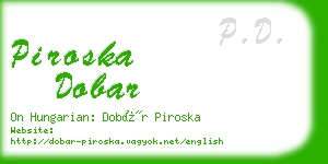 piroska dobar business card